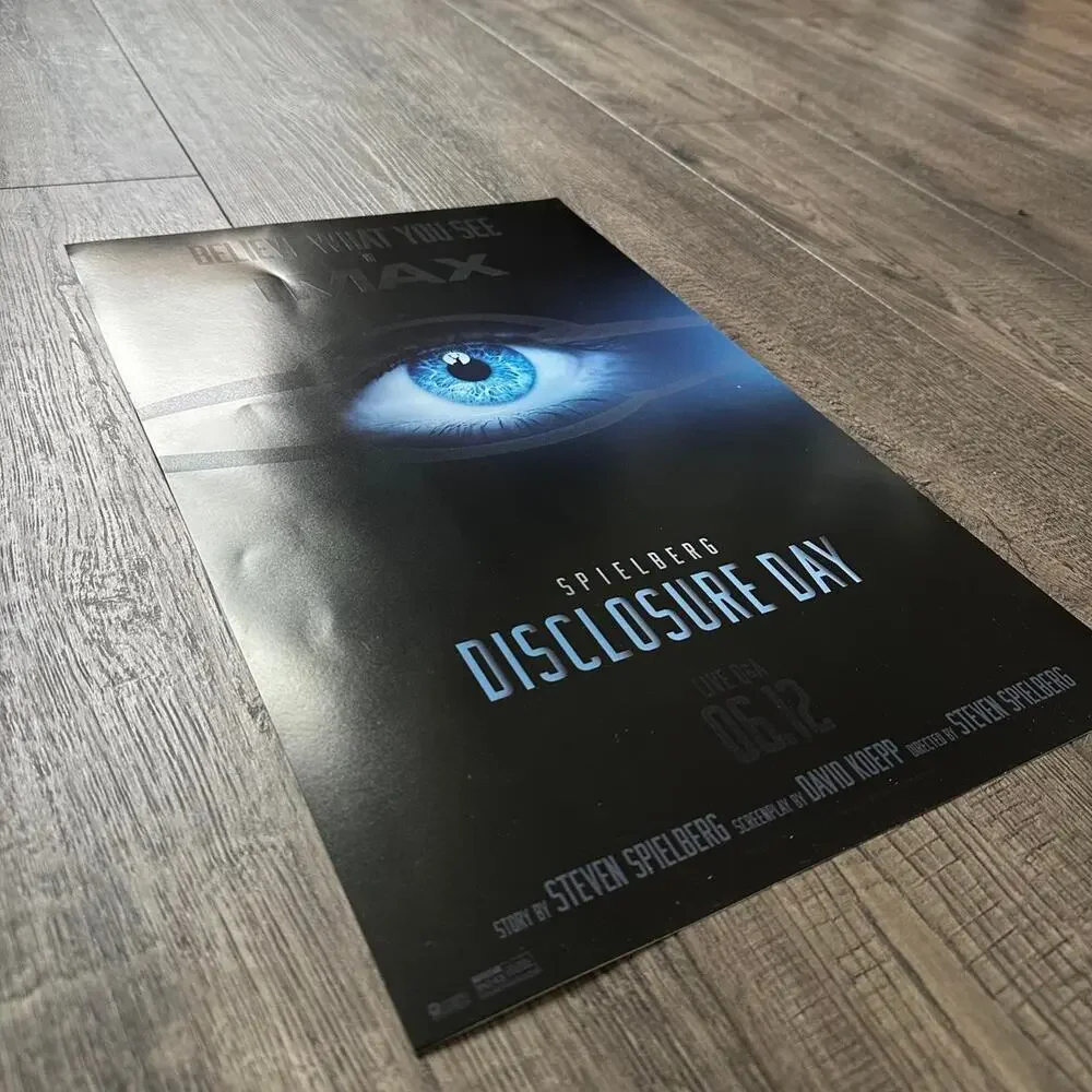 2026 Disclosure Day Steven Spielberg IMAX Sci Fi Movie Promo Poster Print